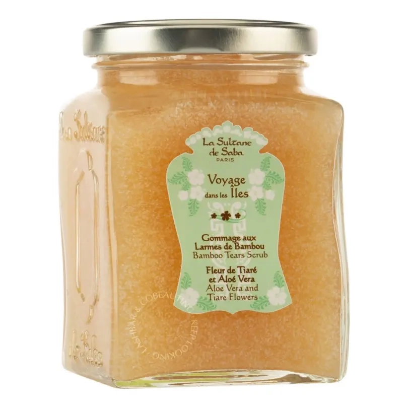 Скраб для тела с бамбуком Bamboo Tears Body Scrub Aloe Vera and Tiare Flower LA SULTANE DE SABA Объем 300 мл