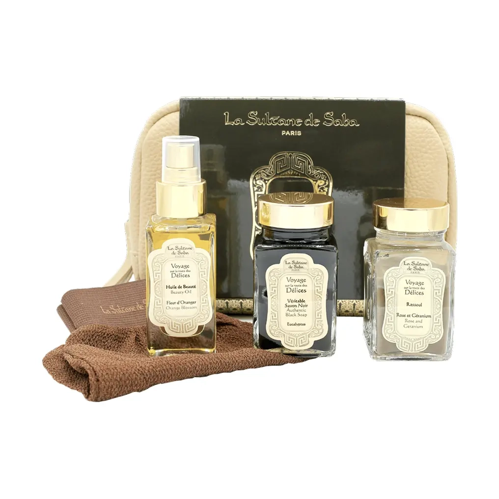 Набір "Хаммам" для догляду за тілом та волоссям Travel Box - Road of Delights / Hammam LA SULTANE DE SABA