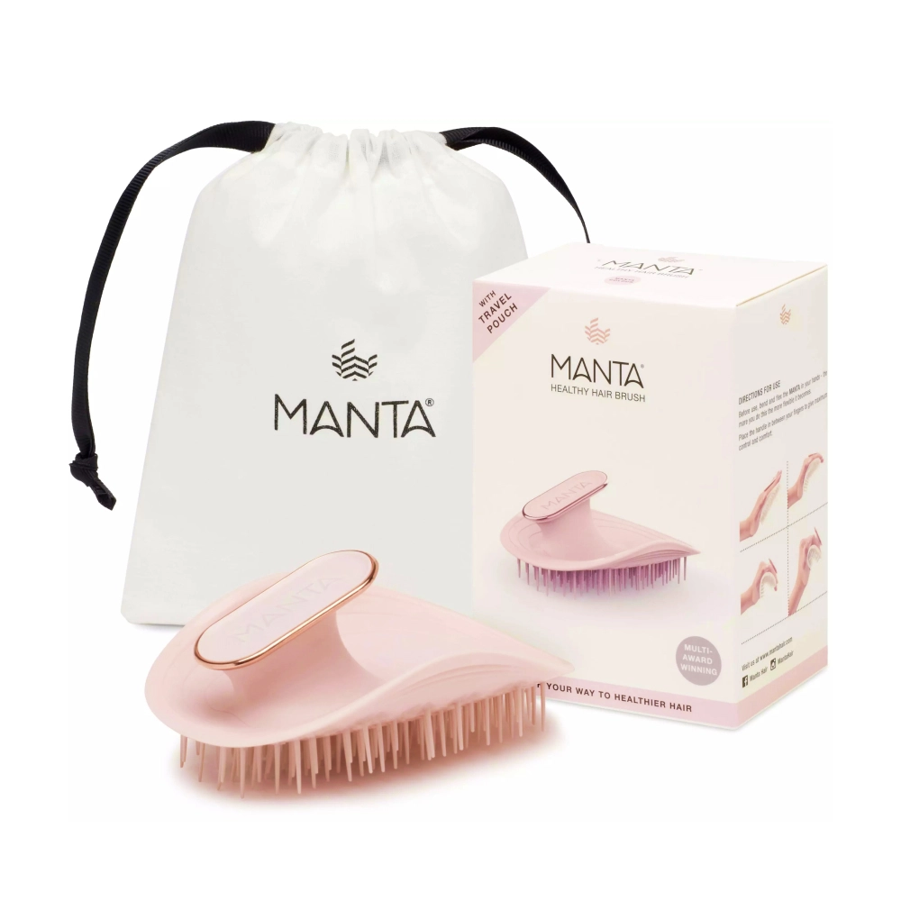 Расческа для волос - Розовая Brush Pink/Rose Gold MANTA — фото 2