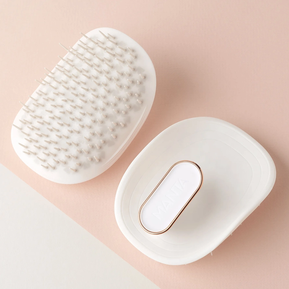 Щітка для волосся - Біла Brush White/Rose Gold MANTA — фото 4
