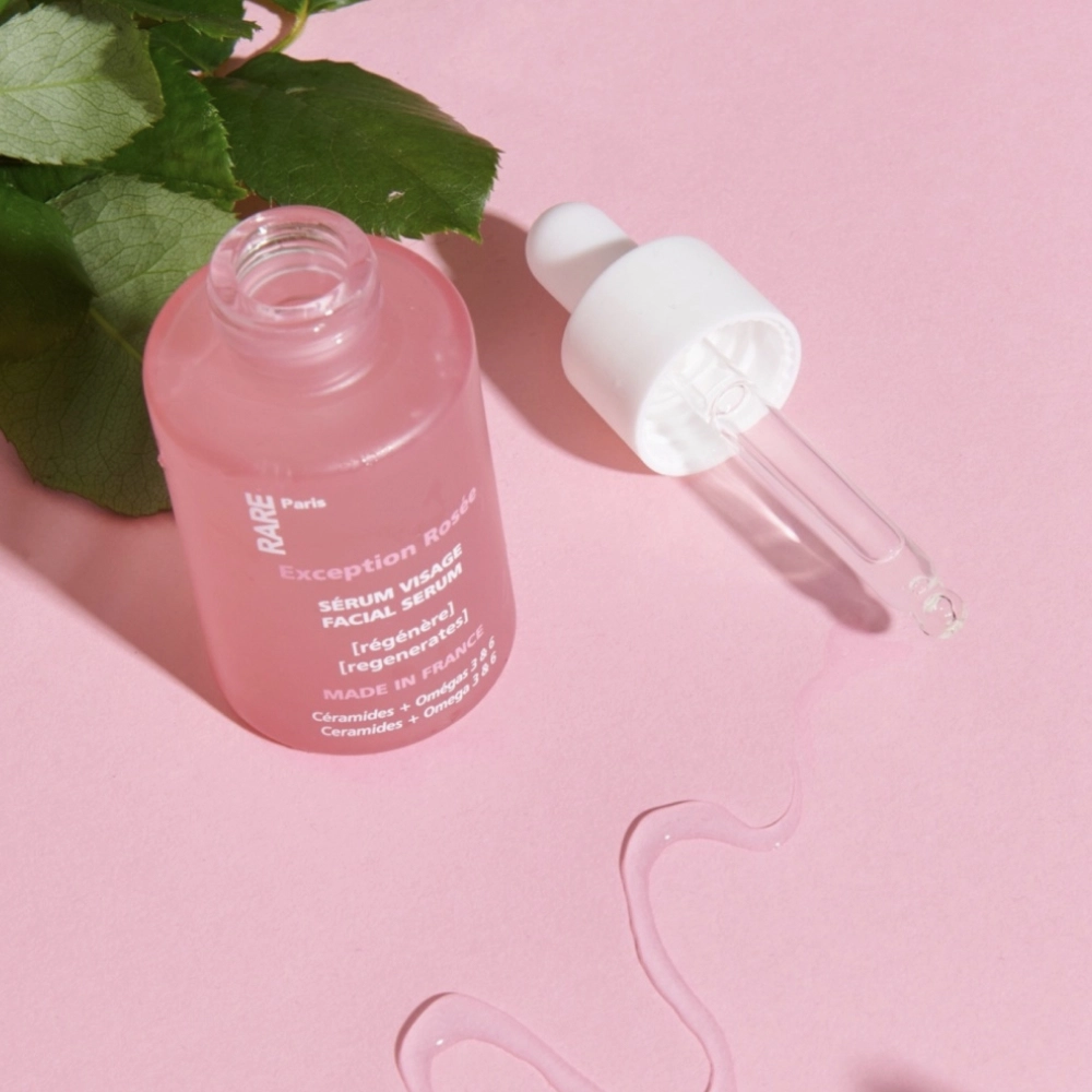 Відновлююча сироватка для обличчя з церамідами, Омега 3 та 6 Exception Rosée Regenerating Face Serum RARE PARIS Обʼєм 30 мл — фото 2