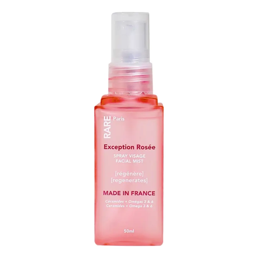 Відновлюючий міст для обличчя з церамідами, Омега 3 та 6 Exception Rosée Regenerating Facial Mist RARE PARIS Обʼєм 50 мл