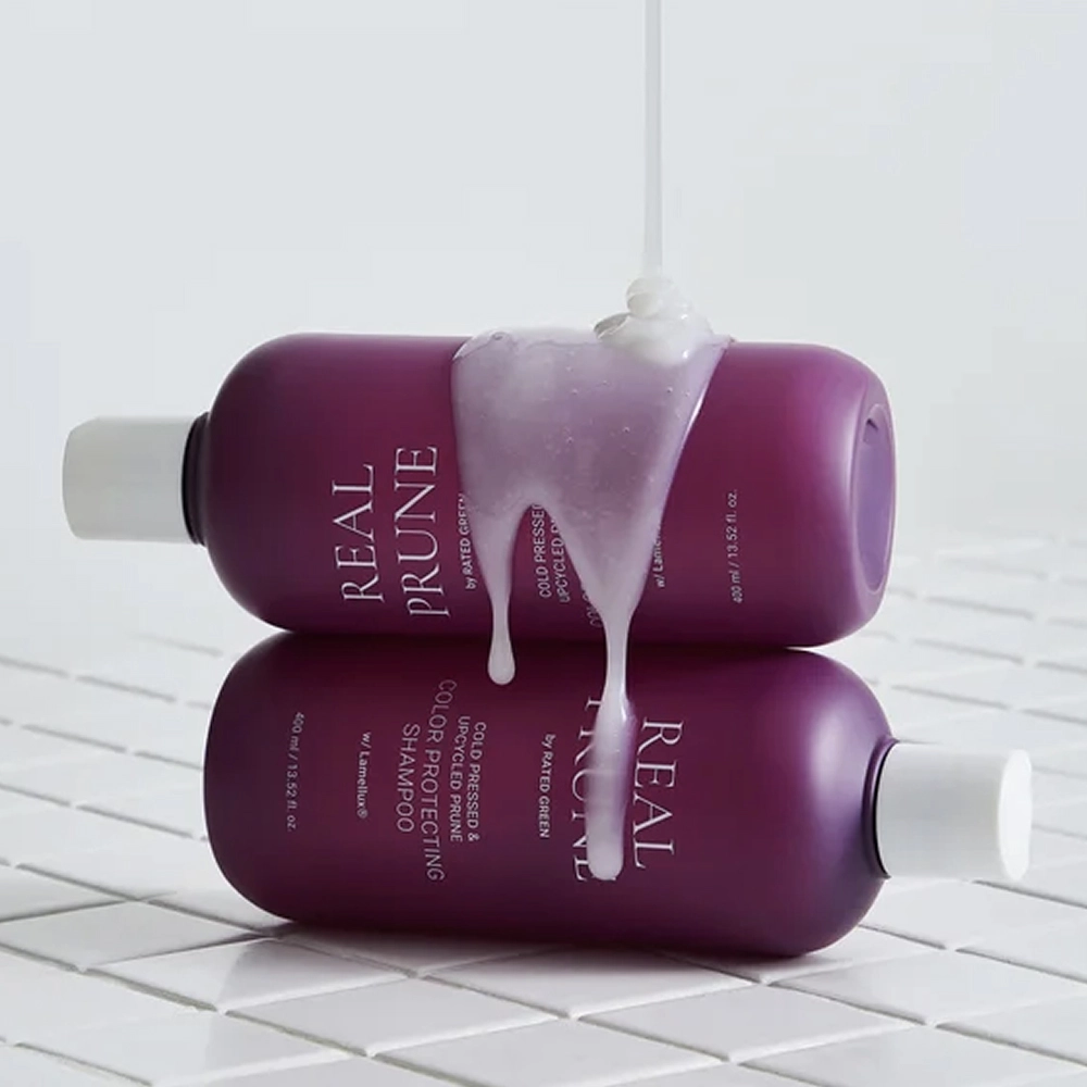 Шампунь для захисту фарбованого волосся з екстрактом сливи Real Prune Shampoo RATED GREEN Обʼєм 400 мл — фото 3