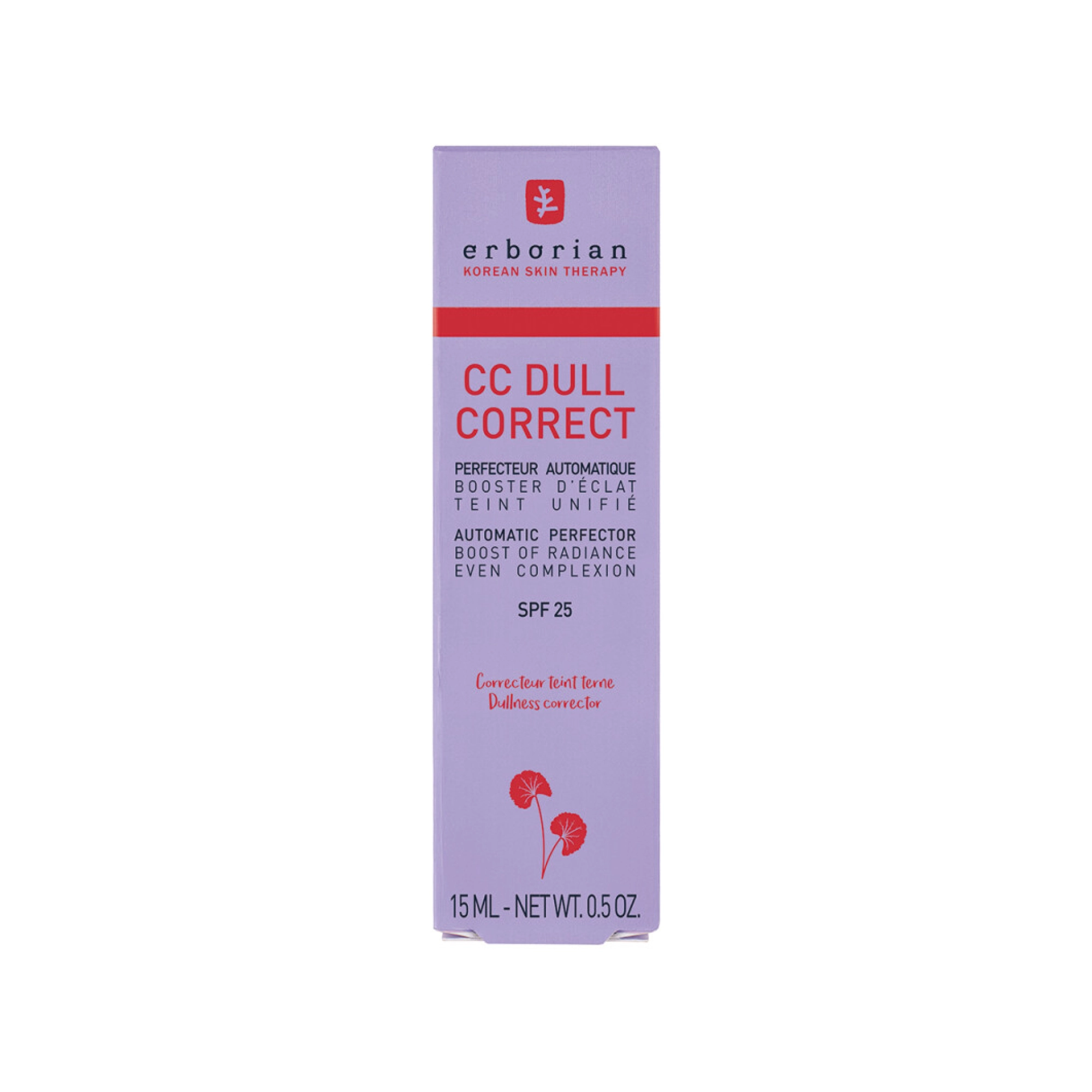 Коригуючий CC крем CC Dull Correct SPF 25 ERBORIAN Обʼєм 15 мл — фото 3
