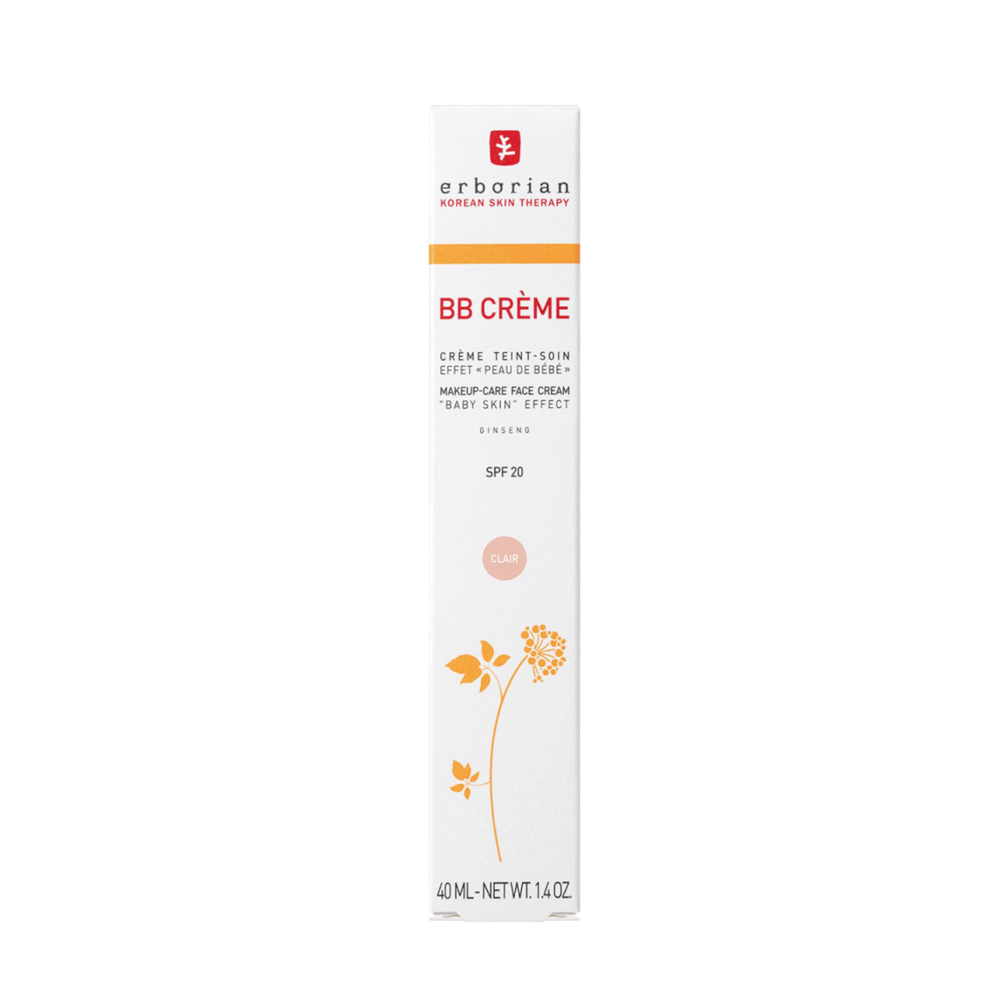 BB крем з тонуючим ефектом BB Cream Clair ERBORIAN Обʼєм 40 мл — фото 6