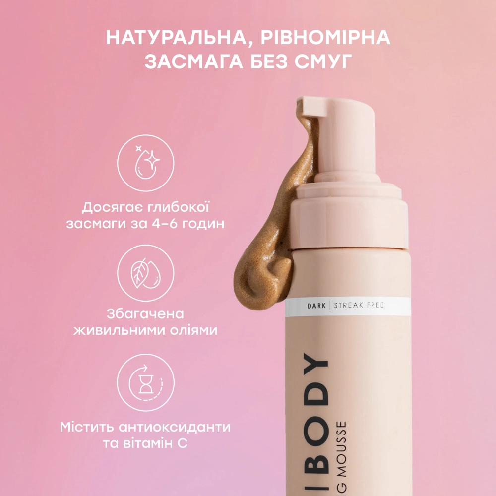 Мусс-автозагар для тела Self Tanning Mousse BALI BODY Объем 200 мл — фото 3