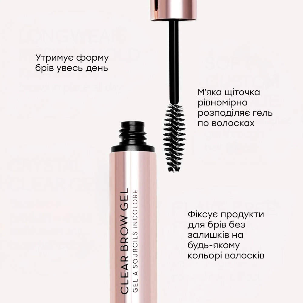 Гель для брів Mini Clear Brow Gel ANASTASIA BEVERLY HILLS Обʼєм 2.5 мл — фото 4