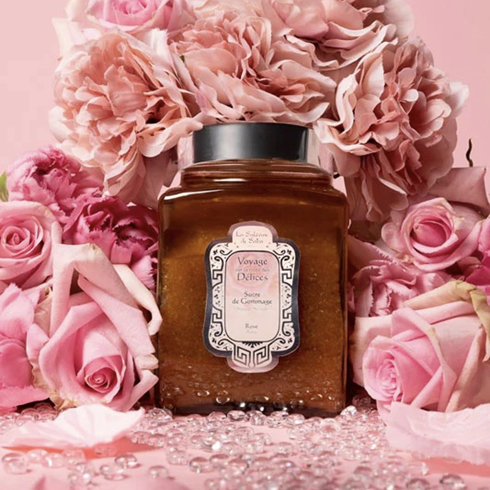 Цукровий скраб для тіла Троянда Sugar Scrub Rose LA SULTANE DE SABA Обʼєм 300 мл — фото 3