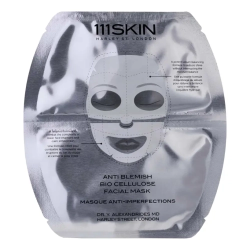 Двухсегментная маска для проблемной кожи лица Anti Blemish Bio Cellulose Facial Mask Single 111skin Объем 25 мл