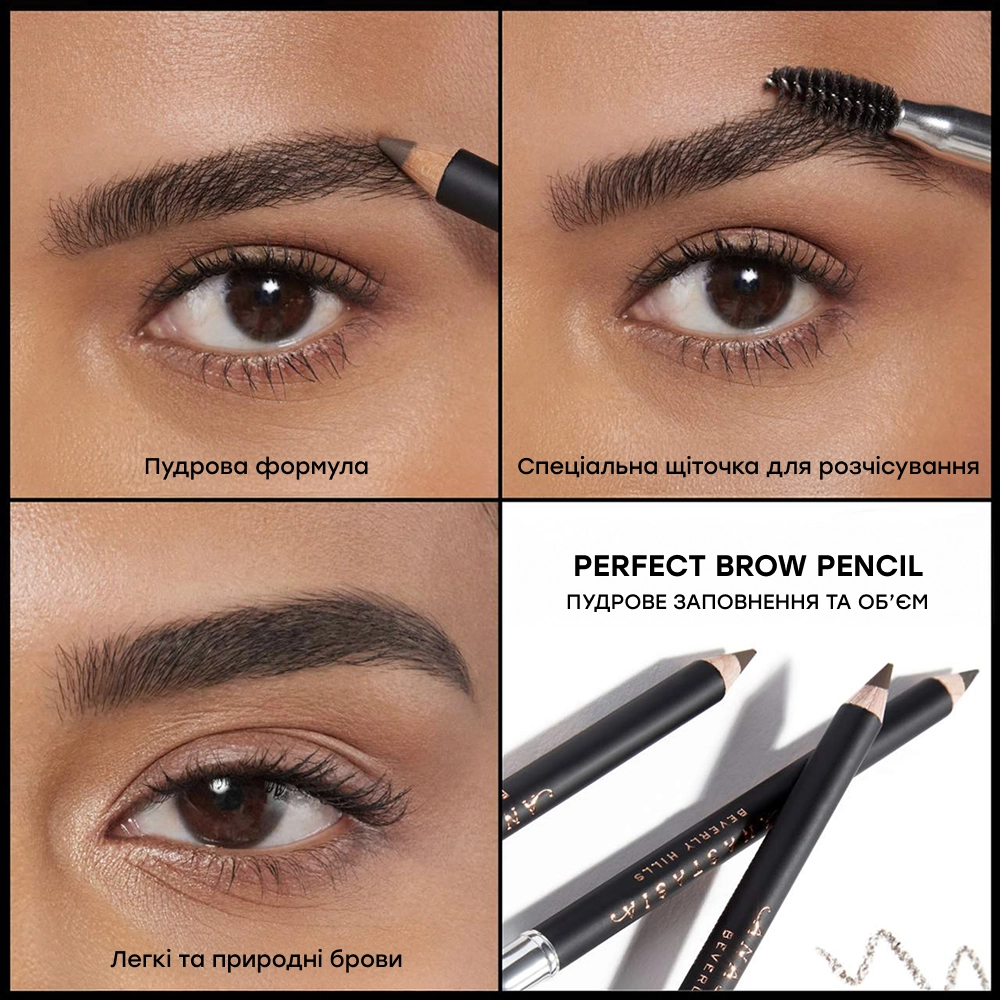 Двосторонній олівець для брів Perfect Brow Pencil – ANASTASIA BEVERLY HILLS Відтінок Granite — фото 4