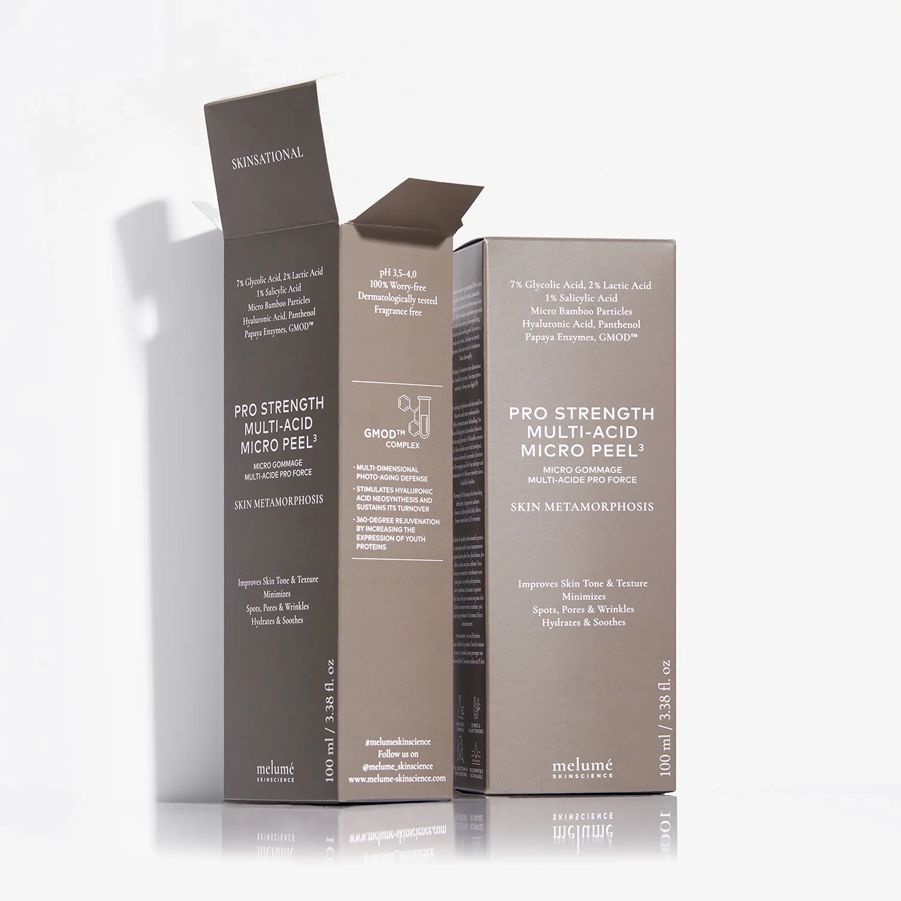 Мультикислотный пилинг для лица Pro Strength Multi-Acid Micro Peel³ MELUMÉ SKINSCIENCE Объем 100 мл — фото 7