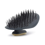 Массажная щетка для волос с держателем - Синяя Pulse Brush Deep Ocean Blue MANTA — фото 3