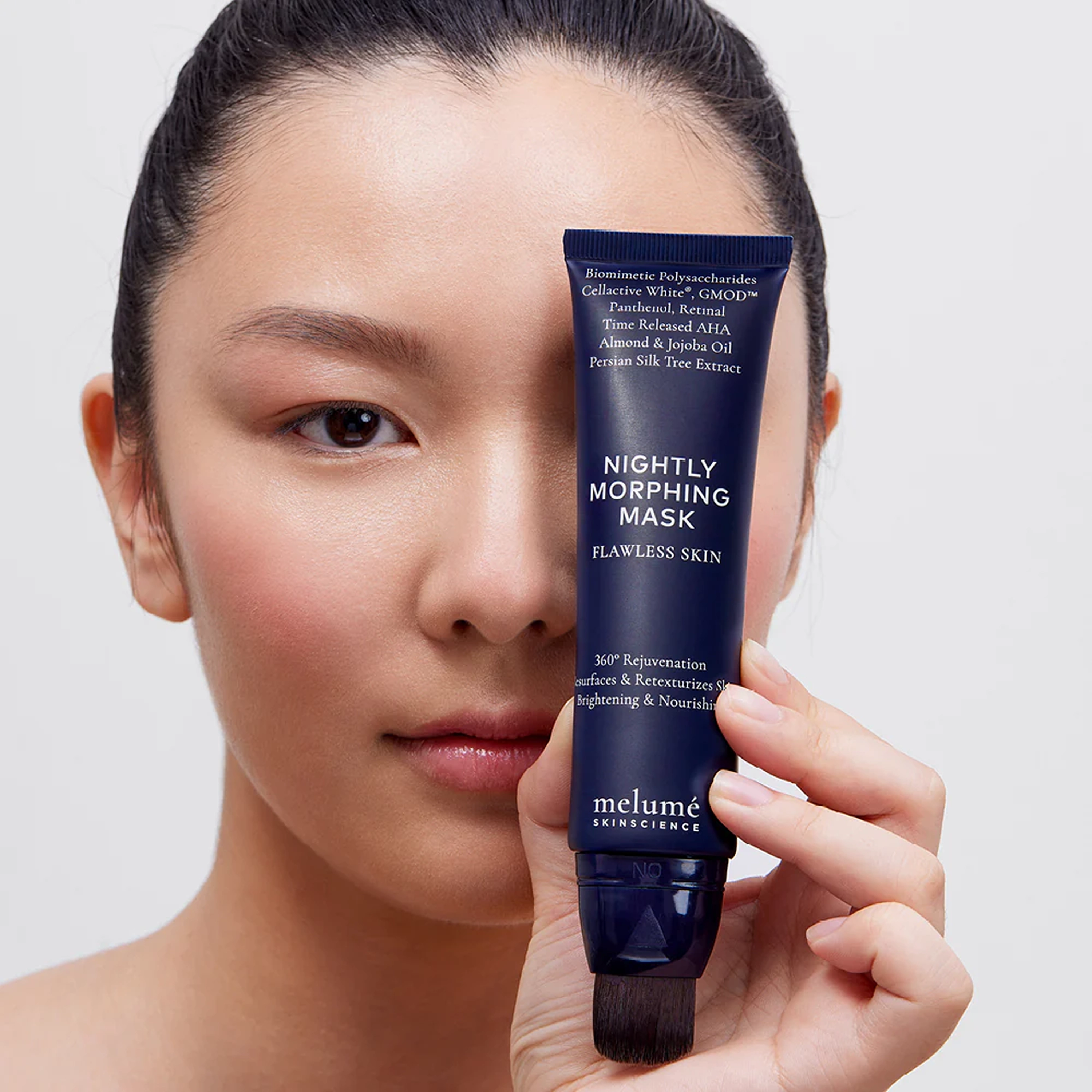 Трансформирующая ночная маска для лица Nightly Morphing Mask MELUMÉ SKINSCIENCE Объем 60 мл — фото 4