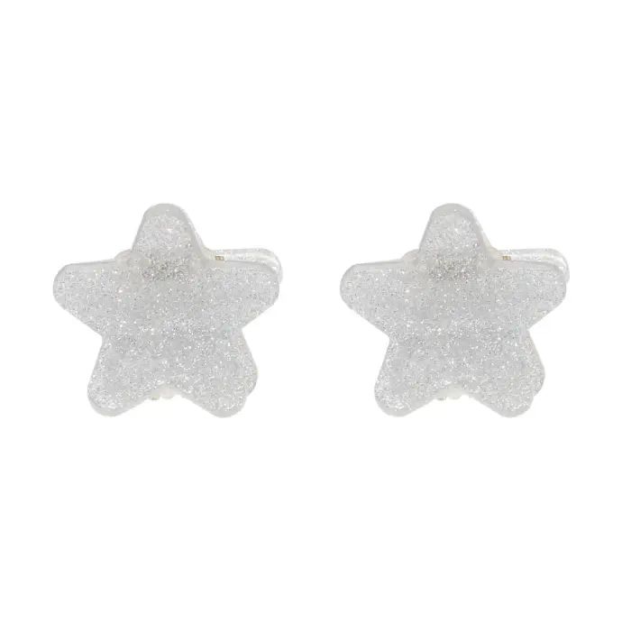 Набор мини заколок-крабов Baby Star Clip Set in Silver Tinsel EMI JAY