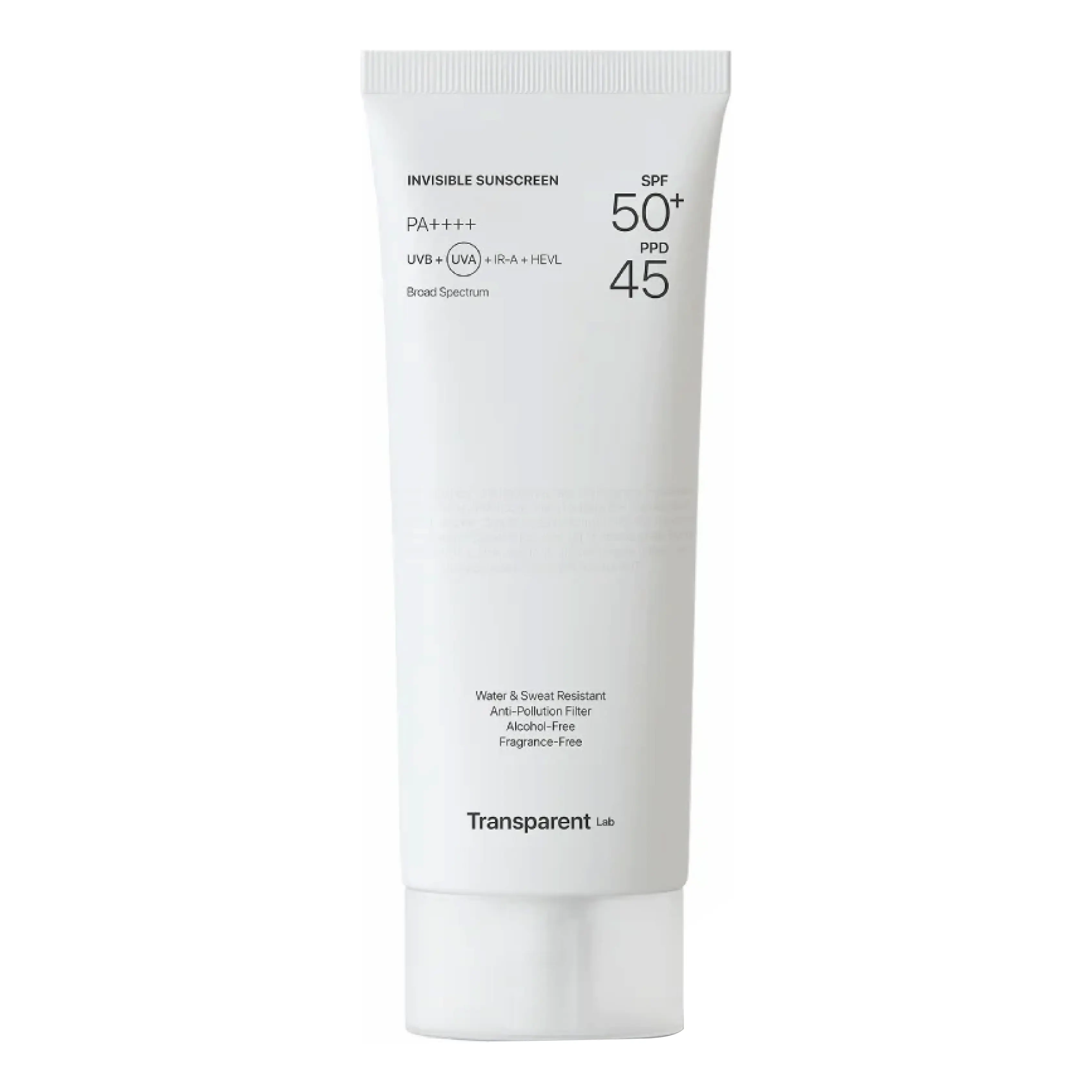 Невидимий сонцезахисний крем SPF 50+ Invisible Sunscreen SPF 50+ TRANSPARENT LAB Обʼєм 100 мл