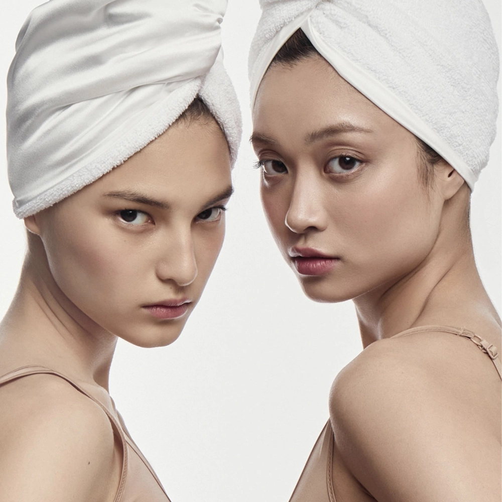Шовковий рушник-тюрбан з махрою Soft Silk Turban MON MOU Відтінок White — фото 3