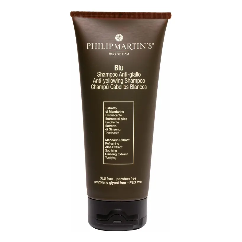 Шампунь для світлого волосся проти жовтизни Blue Anti-Yellowing Shampoo PHILIP MARTIN`S Обʼєм 200 мл