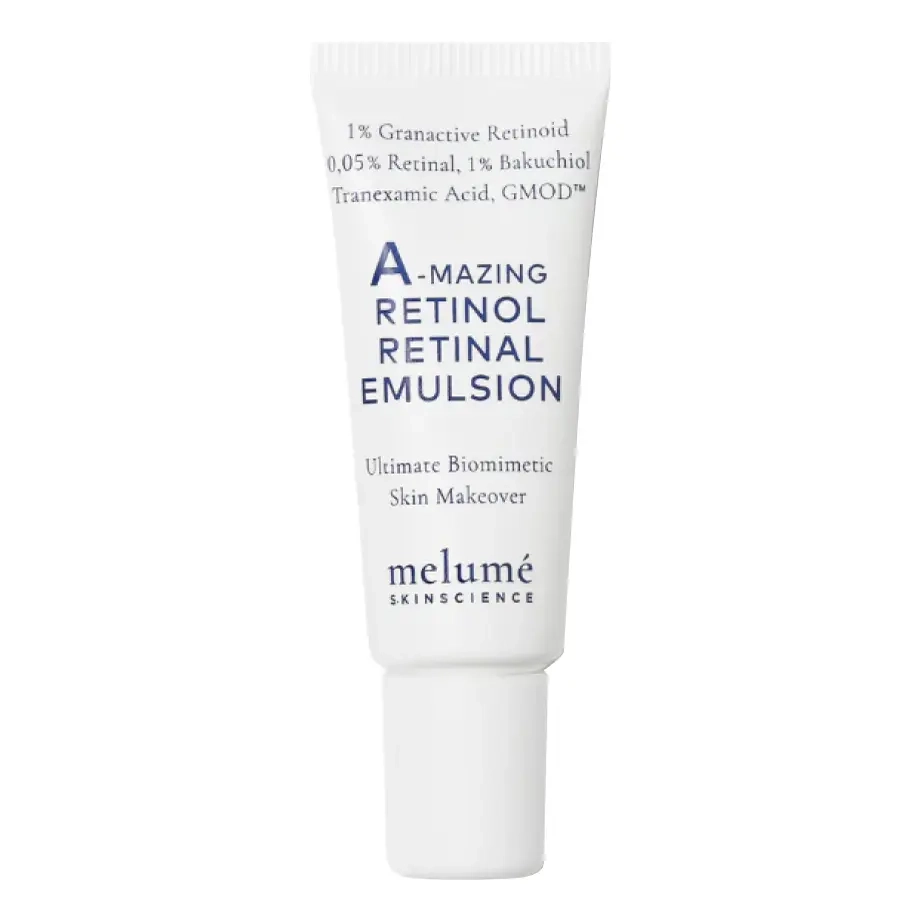 Нічна мікроемульсія з ретиноїдом і ретиналем A-mazing Retinol Retinal Emulsion MELUMÉ SKINSCIENCE Обʼєм 10 мл