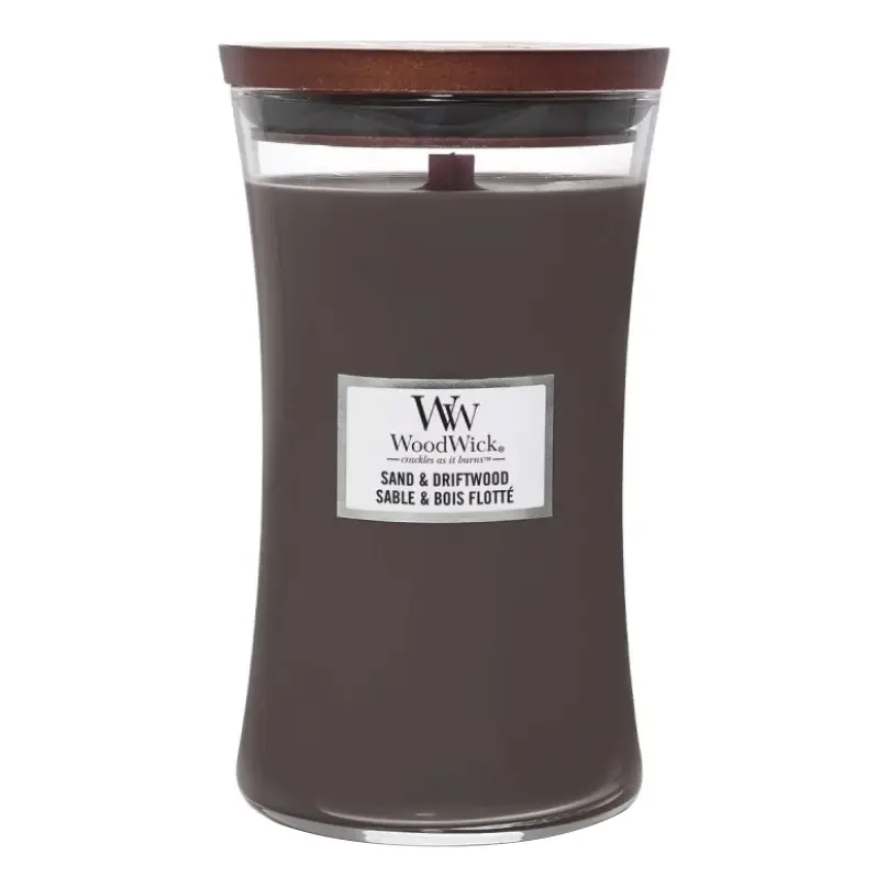 Ароматична свічка з ароматом деревини і піску Large Sand & Driftwood WOODWICK Вага 609 г