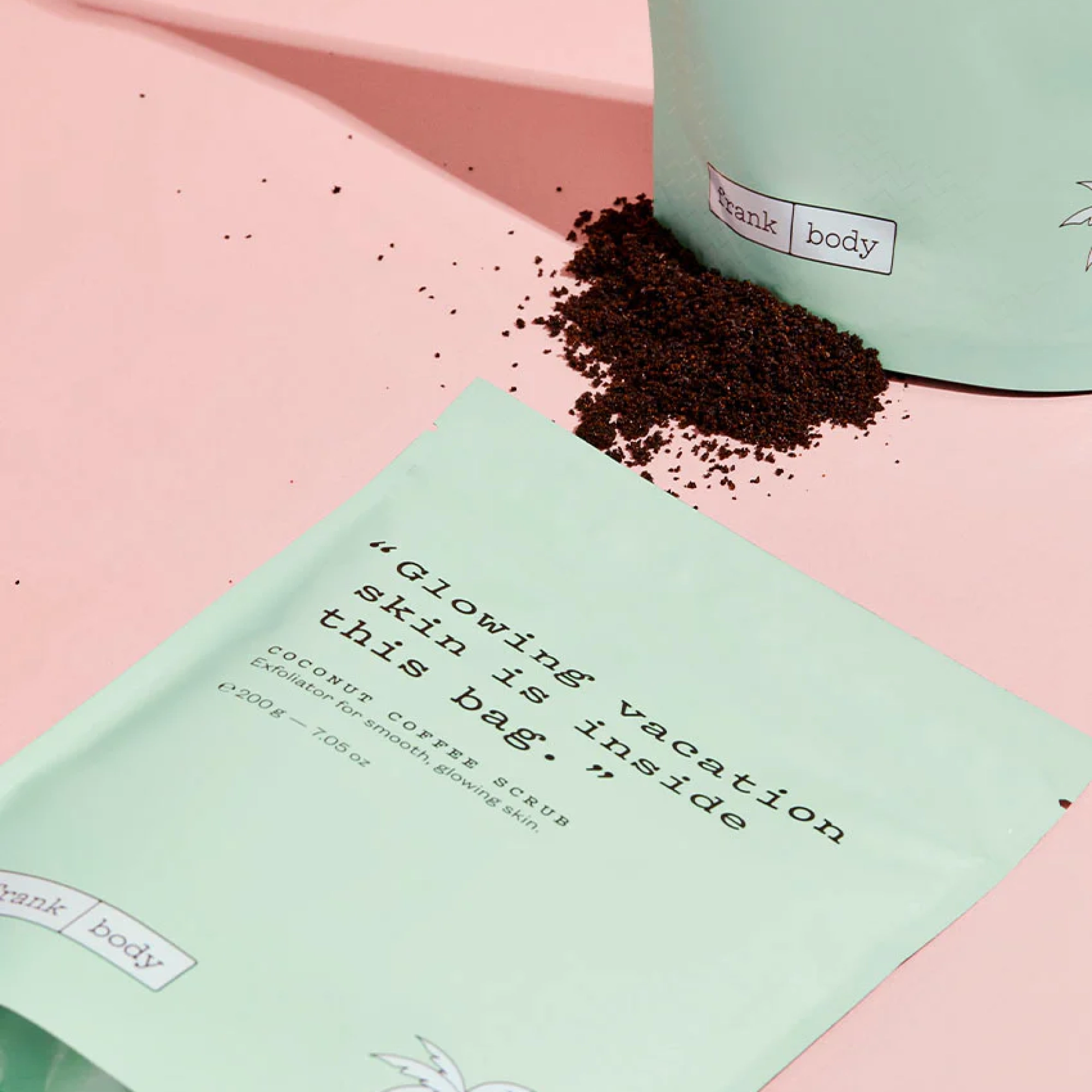 Кокосово-кавовий скраб для тіла Coconut Coffee Scrub FRANK BODY Вага 200 г — фото 5