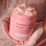 Очищающий скраб для тела с маслом шиповника Rosehip Body Scrub + Cleanser FRANK BODY Вес 250 г — фото 5