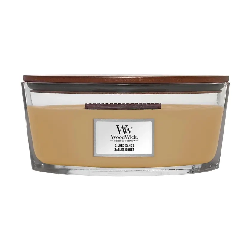 Ароматична свічка з ароматом інжиру та гваякового дерева Ellipse Gilded Sands WOODWICK Вага 453 г