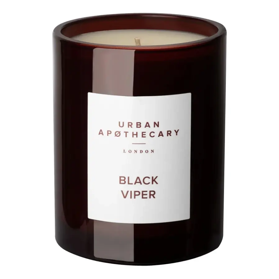 Ароматична свічка з ароматом шкіри, сандалу та димними нотами уда Black Viper URBAN APOTHECARY Вага 300 г
