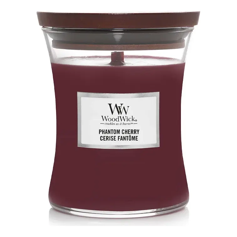 Ароматична свічка з ароматом темної вишні та амбри Medium Phantom Cherry WOODWICK Вага 275 г