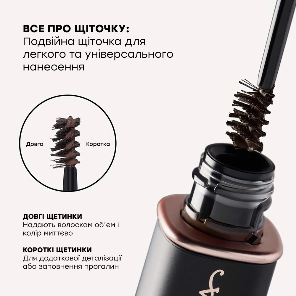 Гель для брів Deluxe Mini Volumizing Tinted Brow Gel ANASTASIA BEVERLY HILLS Відтінок Dark Brown — фото 9
