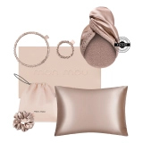 Набор шелковых аксессуаров Soft Silk Set Beige MON MOU