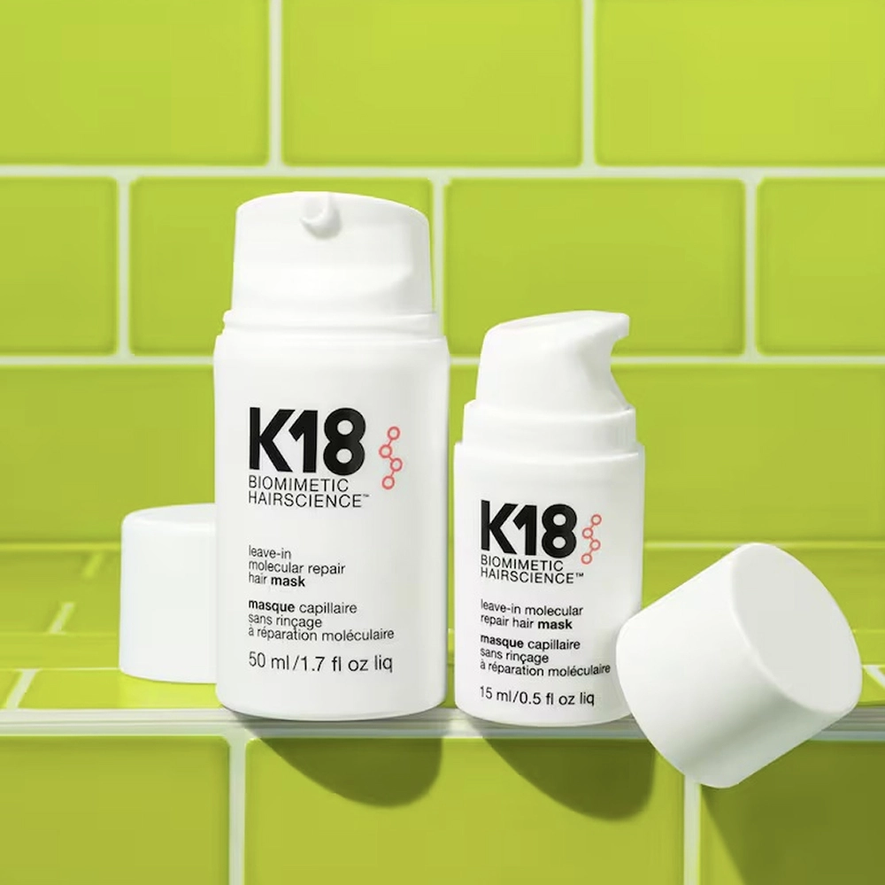 Незмивна маска для молекулярного відновлення волосся Leave-in Molecular Repair Hair Mask K18 Обʼєм 15 мл — фото 8