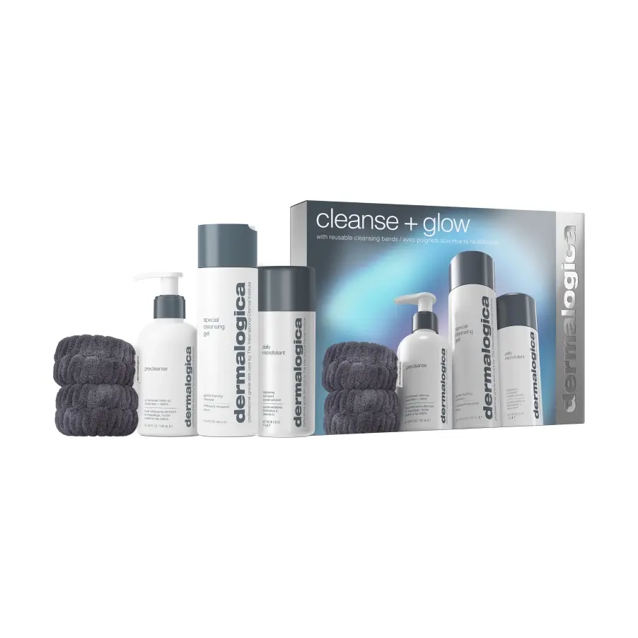 Набор для ежедневного ухода за кожей Cleanse + Glow Kit DERMALOGICA