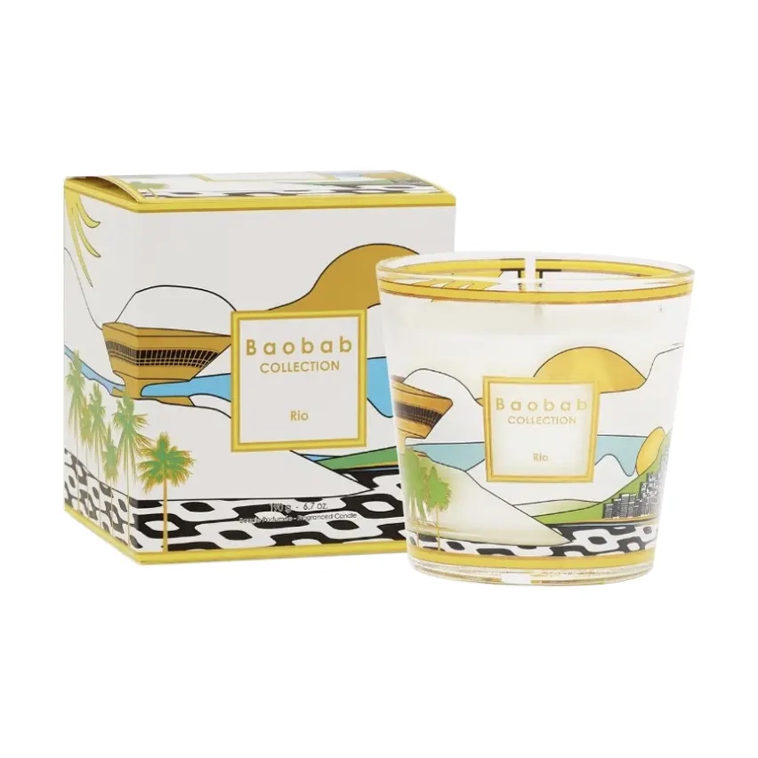 Ароматична свічка з ароматом бергамоту, кардамону та мускусу My First Baobab Rio BAOBAB COLLECTION Вага 190 г