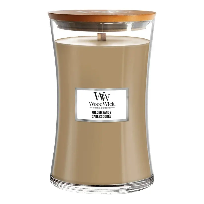 Ароматична свічка з ароматом інжиру та гваякового дерева Large Gilded Sands WOODWICK Вага 609 г