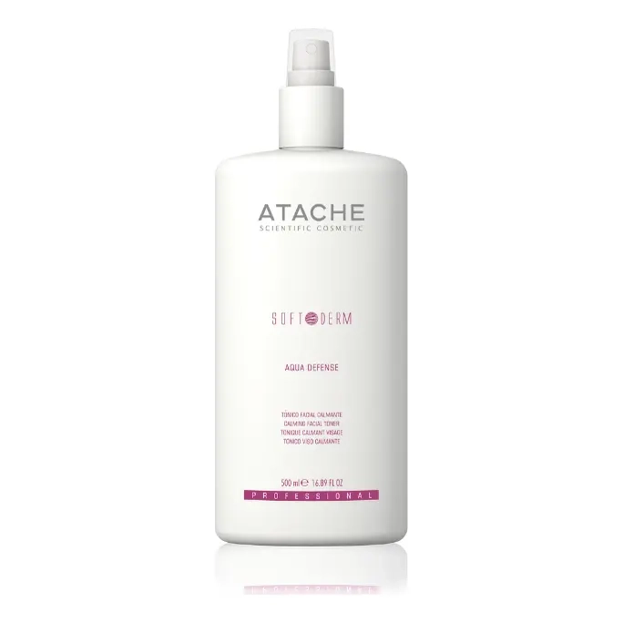 Зволожуючий та заспокійливий активний тонер Soft Derm Aqua Defense ATACHE Обʼєм 500 мл