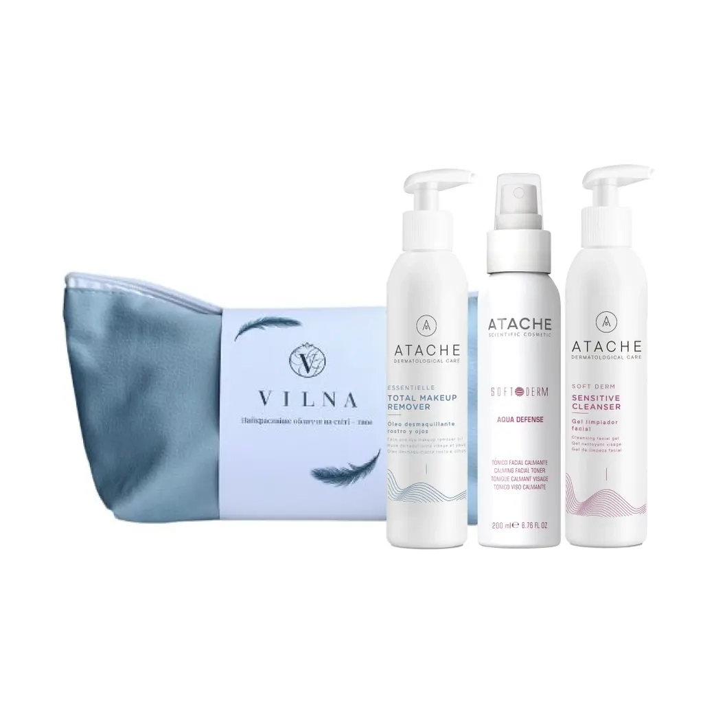 Набор для очищения сухой и чувствительной кожи Soft Derm Cleanse Set ATACHE