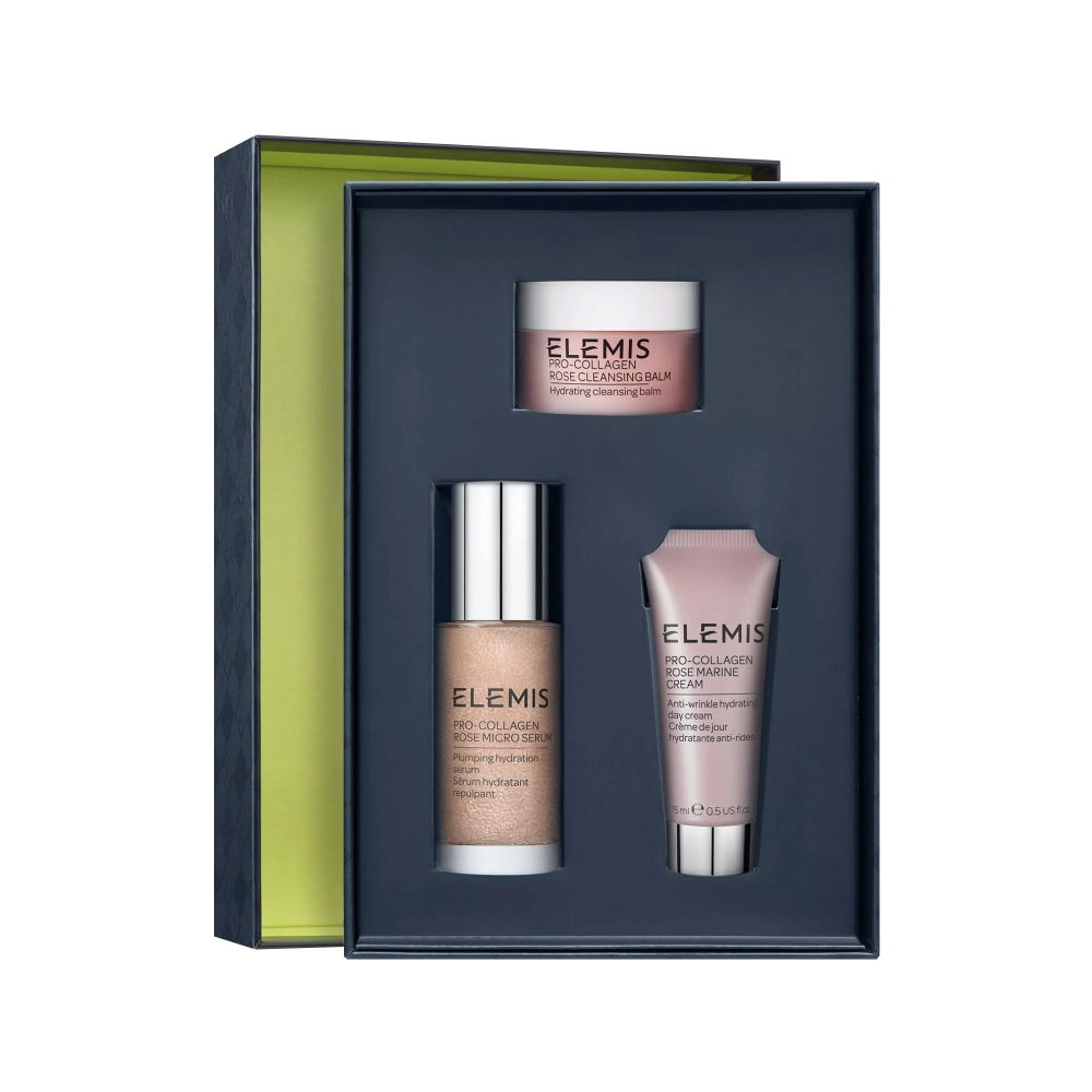 Тріо для зволоження та заспокоєння шкіри з Трояндою Pro-Collagen Rose Plumping Routine ELEMIS — фото 2