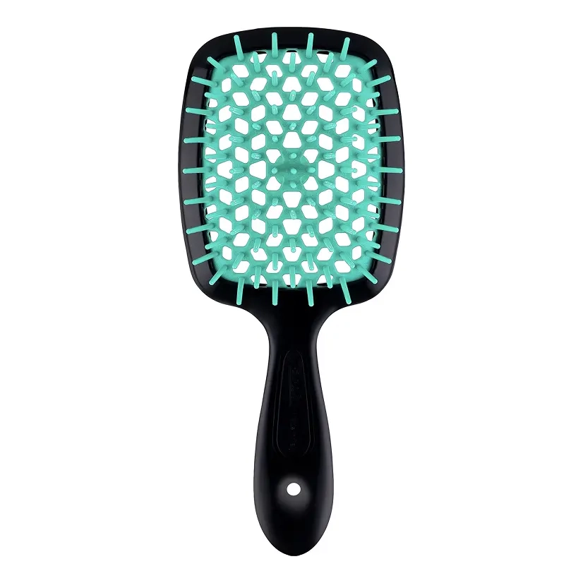 Расческа для волос черная с бирюзовым Superbrush Чорна з Бірюзовим JANEKE