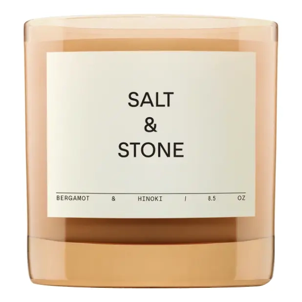 Соєва свічка з ароматом бергамоту та хінокі Candle Bergamot & Hinoki SALT & STONE Вага 240 г