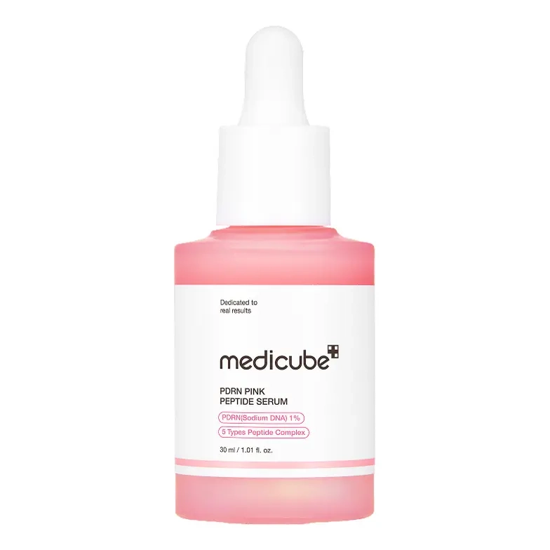 Восстанавливающая сыворотка с молекулами ДНК и розовыми пептидами Pdrn Pink Peptide Serum MEDICUBE Объем 30 мл
