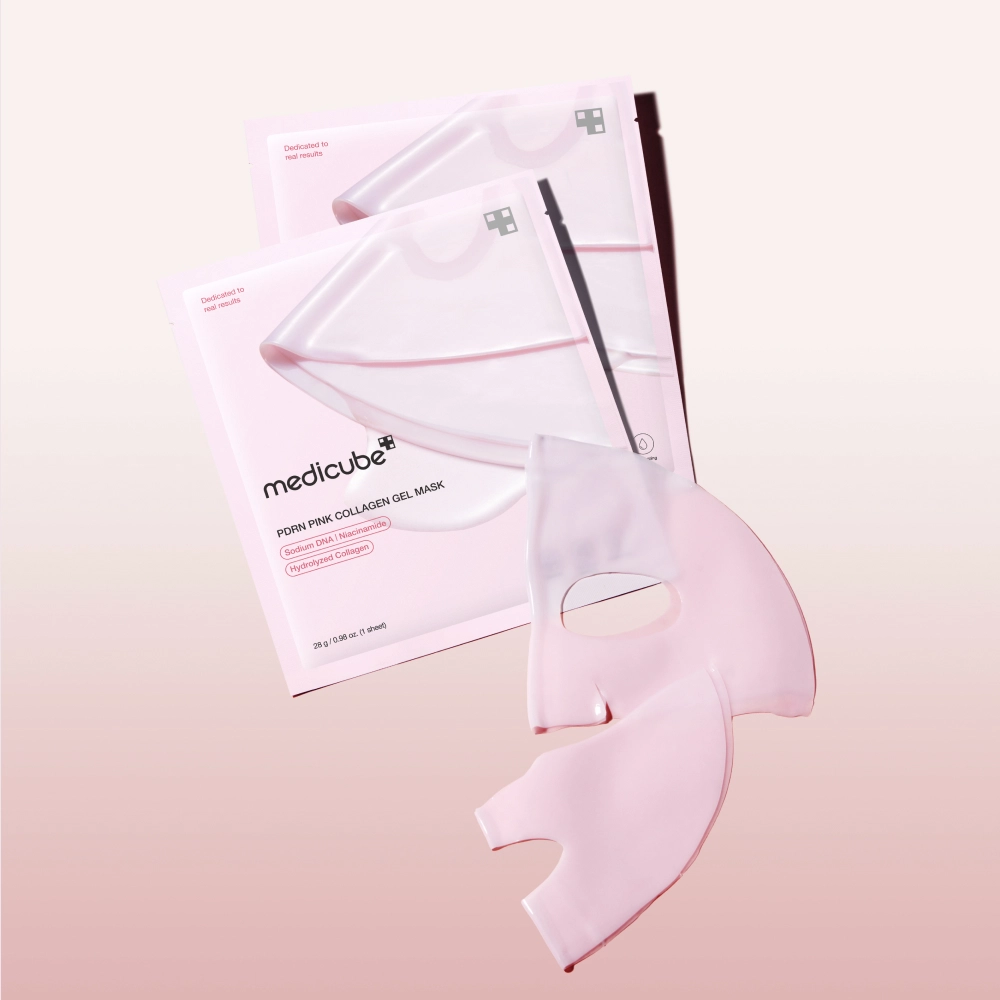 Гідрогелева маска з PDRN та колагеном Pdrn Pink Collagen Gel Mask MEDICUBE Вага 28 г — фото 2