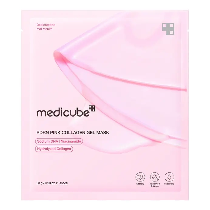 Гідрогелева маска з PDRN та колагеном Pdrn Pink Collagen Gel Mask MEDICUBE Вага 28 г
