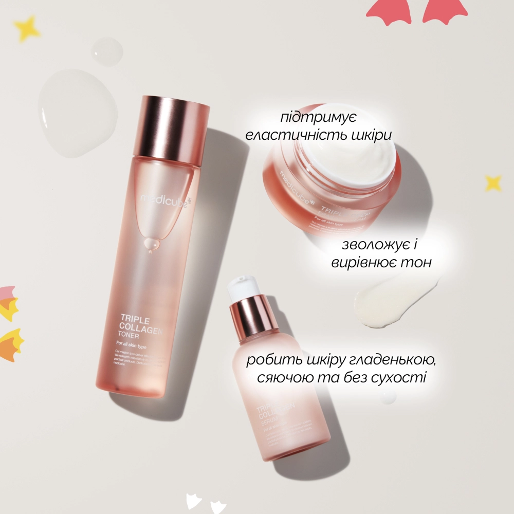 Тонер с тройным коллагеном Triple Collagen Toner 4.0 MEDICUBE Объем 140 мл — фото 5
