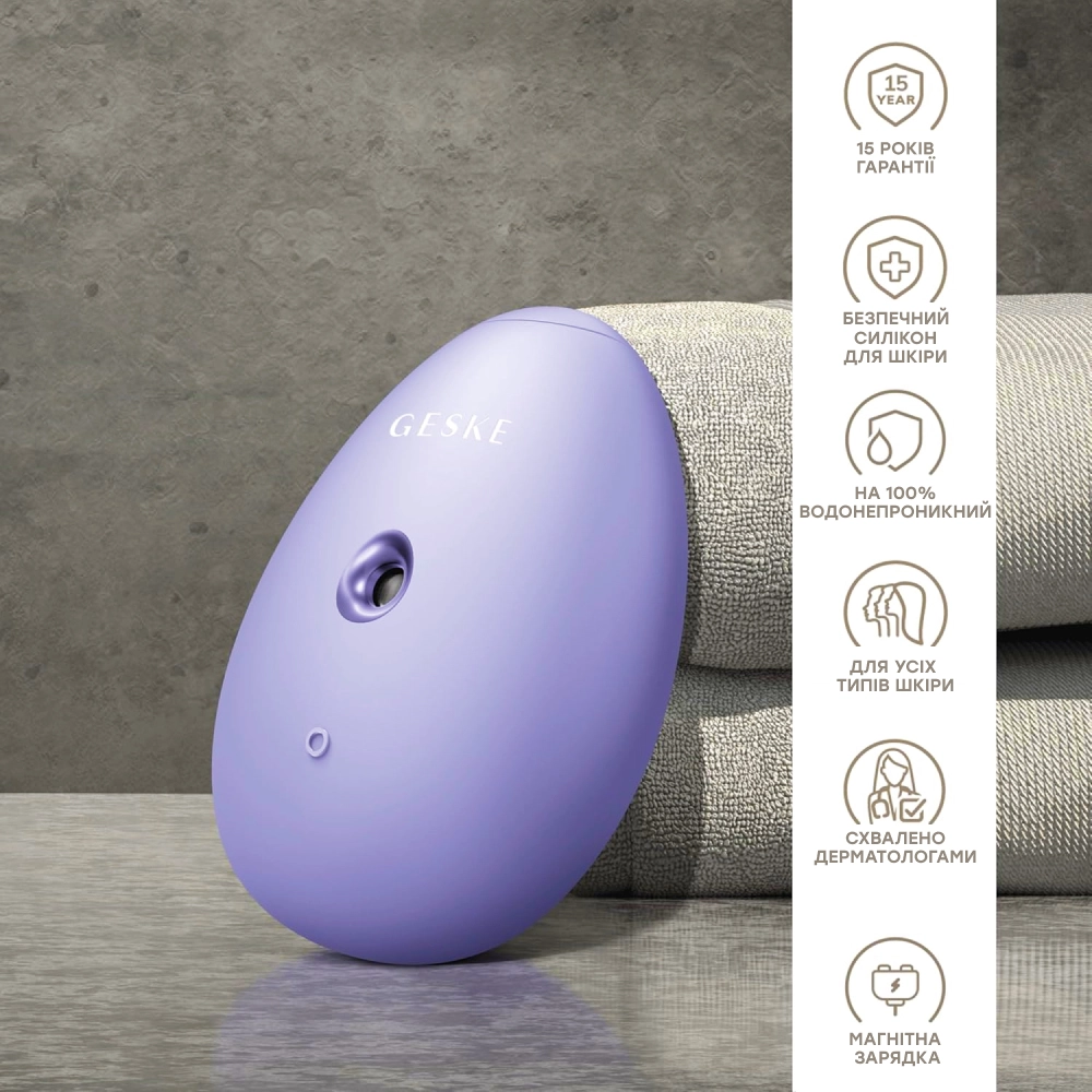 Електронний освіжувач для зволоження обличчя 4 в 1 Facial Hydration Refresher 4 in 1 GESKE Відтінок Purple — фото 5