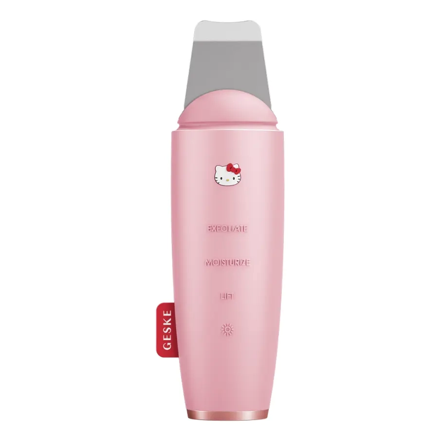 Пристрій для скрабування шкіри та усунення чорних цяток 9 в 1 MicroCurrent Skin Scrubber & Blackhead Remover 9 в 1 Hello Кitty GESKE Відтінок Pink