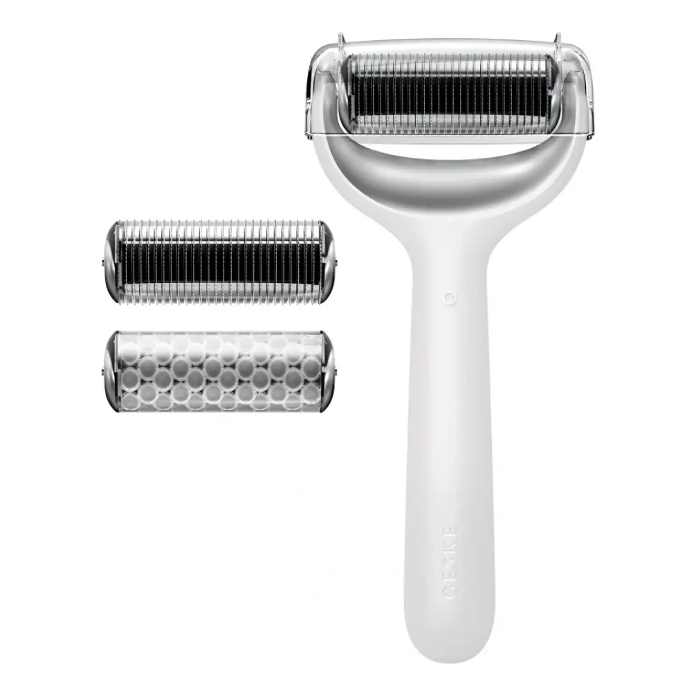 Електронний ролик для обличчя та тіла з мікроголками 8 в 1 MicroNeedle Face & Body Roller 8 in 1 GESKE Відтінок White