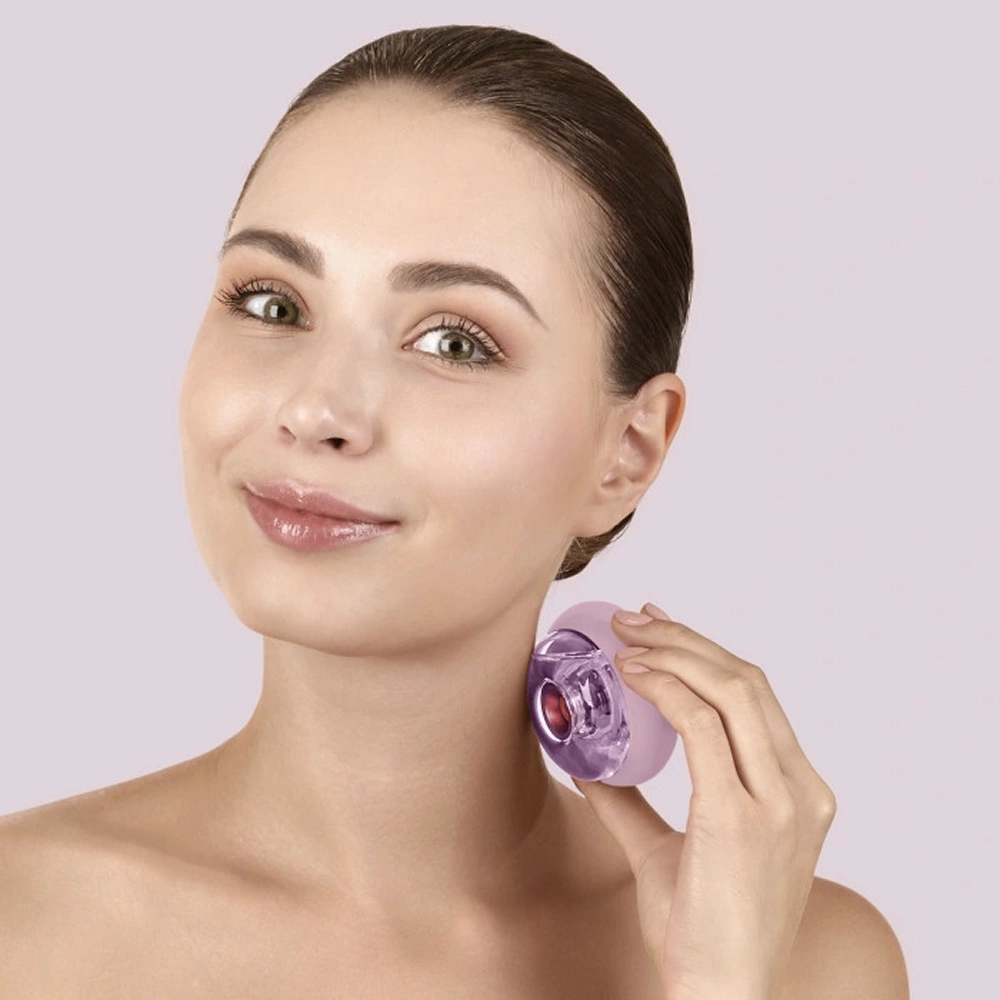 Звуковий масажер для обличчя та тіла тепло та холод 9 в 1 Sonic Cool & Warm Face and Body Massager 9 in 1 GESKE Відтінок Pink — фото 4