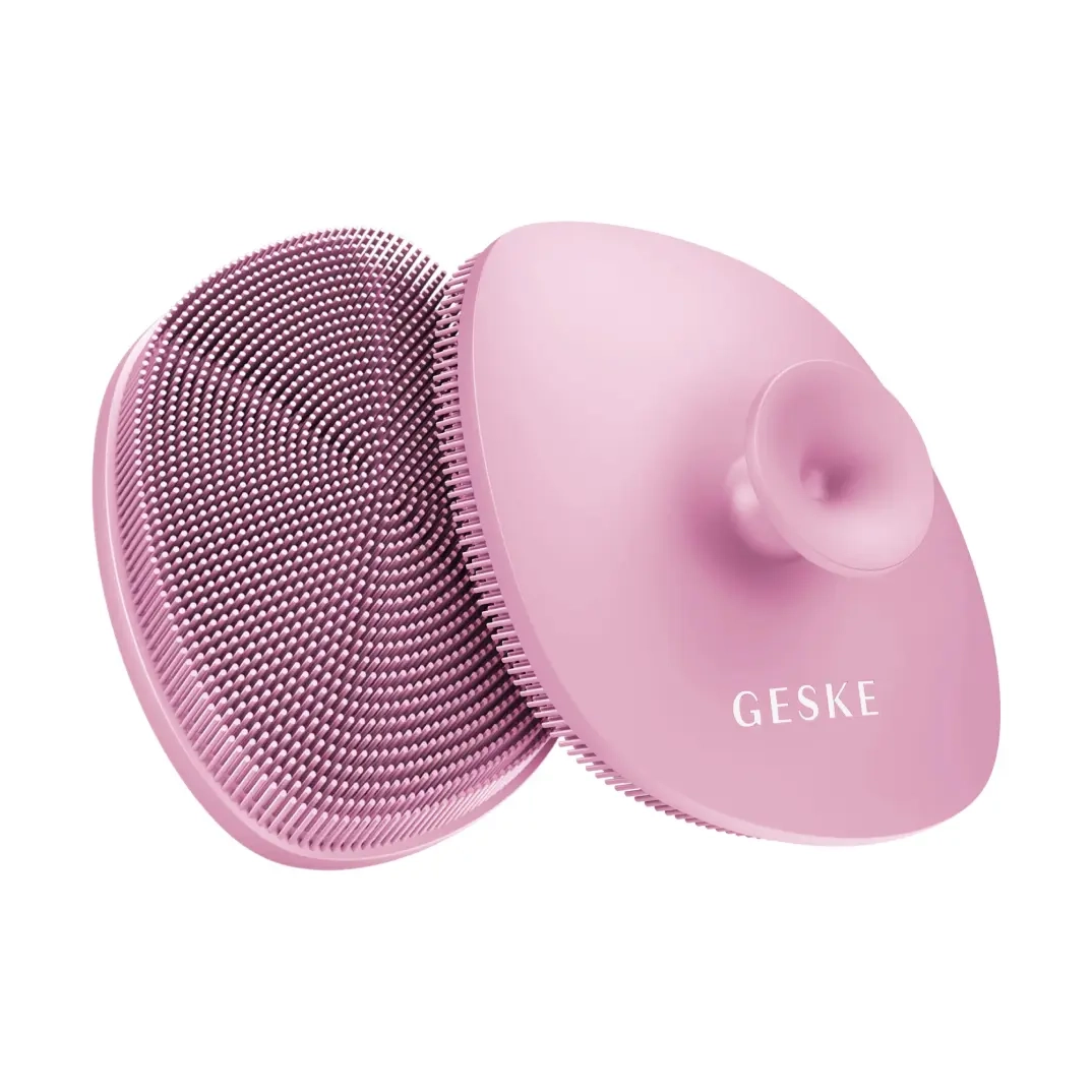 Щітка для обличчя 4 в 1 з тримачем Facial Brush 4 in 1 GESKE Відтінок Pink