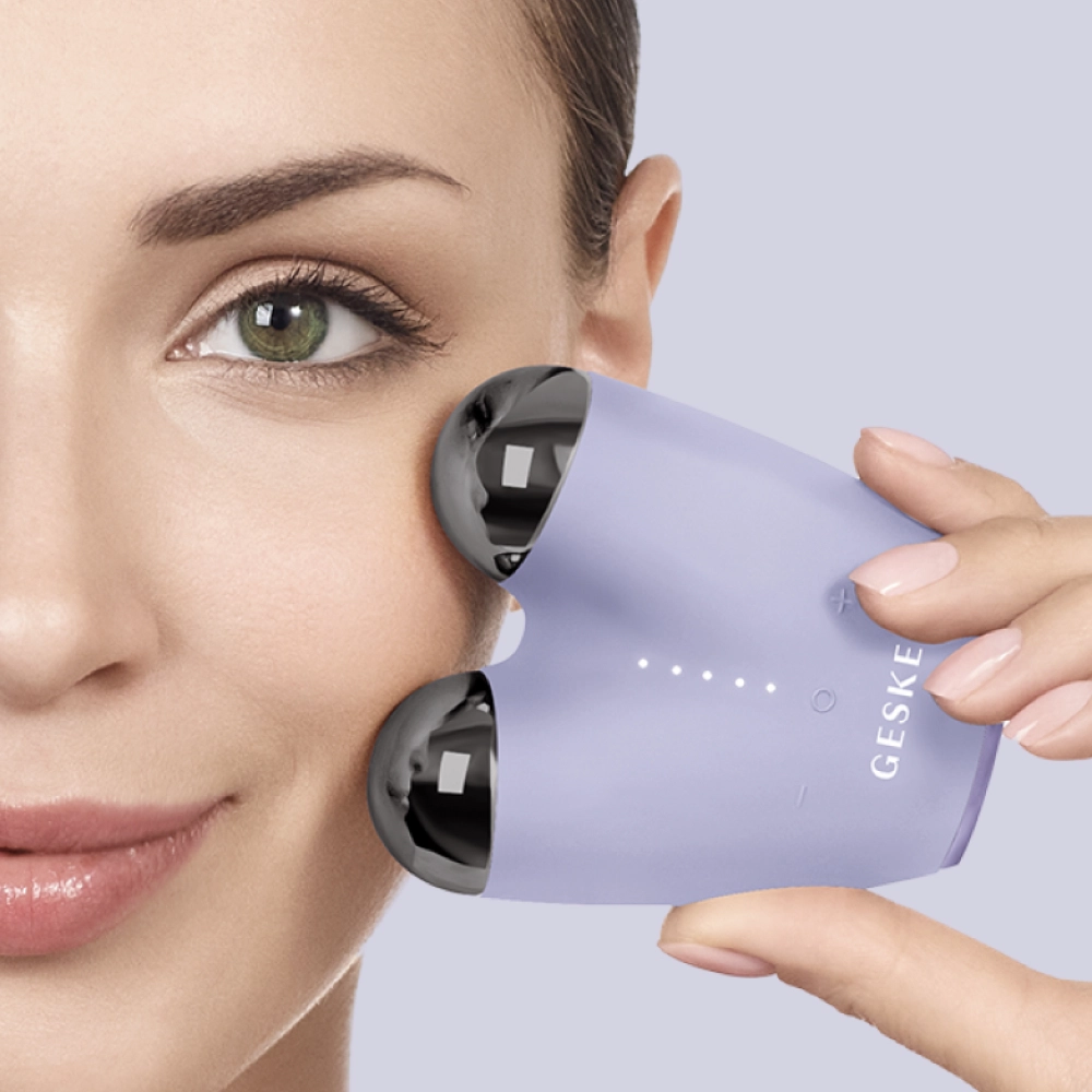 Мікрострумовий підтягувач для обличчя 6 в 1 MicroCurrent Face-Lifter 6 in 1 GESKE Відтінок Purple — фото 2