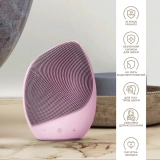 Електронна звукова щітка для обличчя 5 в 1 Sonic Facial Brush 5 in 1 GESKE Відтінок Pink — фото 5